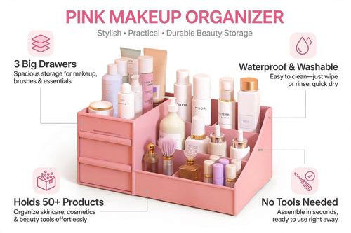 ShopyBazaar Pinky Organizer - Large Skincare & Cosmetic Storage Box